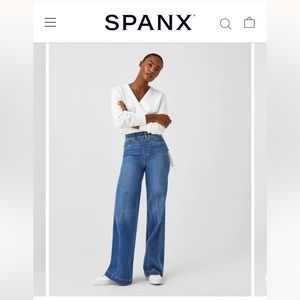 NWT Spanx, seamed front, Wide Leg Jeans